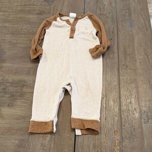 GAP Tan and Cream Baby Onesie